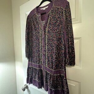 Veronica Beard Xanita Purple Flowy Mini Dress Size 4